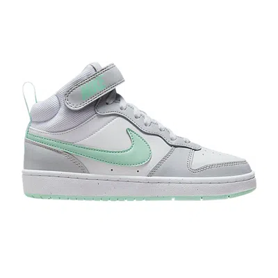Pre-owned Nike Court Borough Mid 2 Gs 'pure Platinum Mint Foam' | White | Kid's Size 5.5