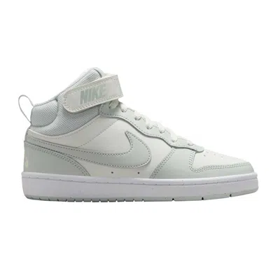 Pre-owned Nike Court Borough Mid 2 Gs 'sail Light Silver' | Green | Kid's Size 4