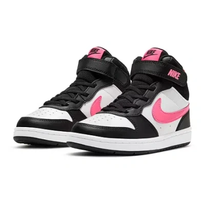 Nike Court Borough Mid 2 Little Kid Girls Sneakers In White