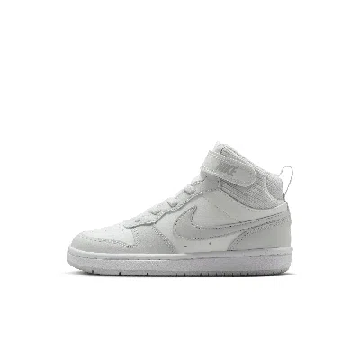 Nike Court Borough Mid 2 Little Kids' Shoes In White