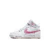 Nike Court Borough Mid 2 Little Kids' Shoes In White