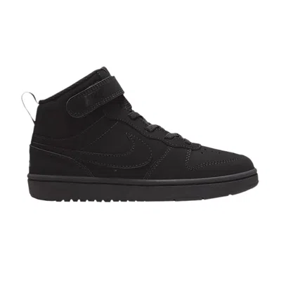 Pre-owned Nike Court Borough Mid 2 Ps 'triple Black' | Kid's Size 12