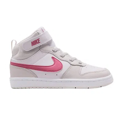 Pre-owned Nike Court Borough Mid 2 Ps 'white Vast Grey White Peony' | Kid's Size 1.5