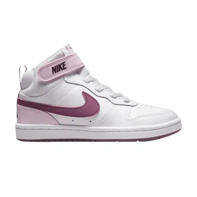 Pre-owned Nike Court Borough Mid 2 Psv 'pink Foam' | White | Kid's Size 2