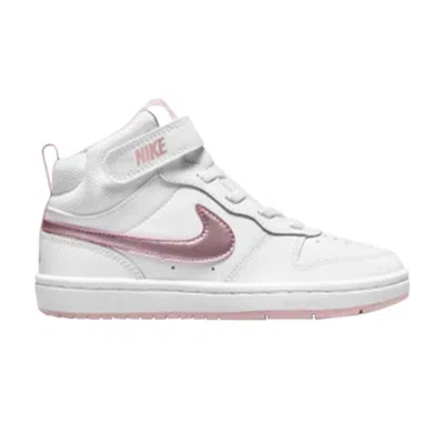 Pre-owned Nike Court Borough Mid 2 Psv 'white Pink Glaze' | Kid's Size 12
