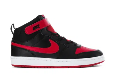Pre-owned Nike Court Borough Mid 2 Sneakers In Black/university Red
