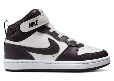 Pre-owned Nike Court Borough Mid 2 Sneakers In Sail/white/burgundy Ash