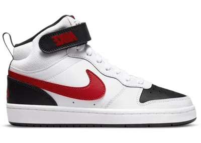 Pre-owned Nike Court Borough Mid 2 Sneakers In White/black/university Red