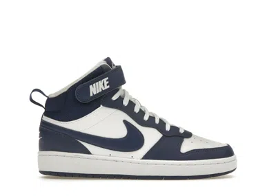 Pre-owned Nike Court Borough Mid 2 Sneakers In White/blue Void/signal Blue In Multi