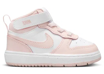 Pre-owned Nike Court Borough Mid 2 Sneakers In White/echo Pink