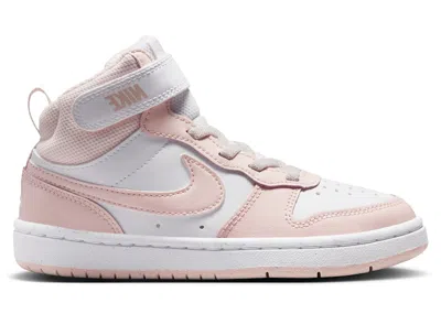 Pre-owned Nike Court Borough Mid 2 Sneakers In White/echo Pink