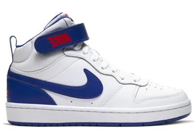 Pre-owned Nike Court Borough Mid 2 Sneakers In White/game Royal
