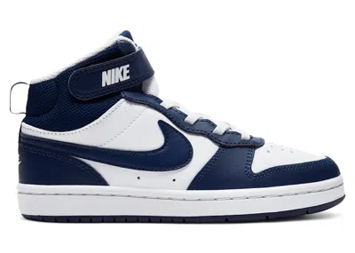 Pre-owned Nike Court Borough Mid 2 Sneakers In White/signal Blue/blue Void
