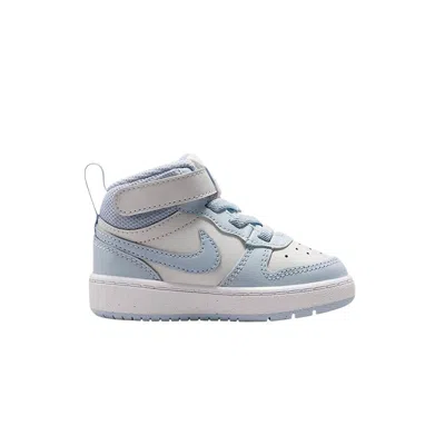 Pre-owned Nike Court Borough Mid 2 Td 'platinum Tint White' | Blue | Infant Size 6