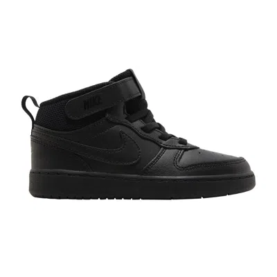 Pre-owned Nike Court Borough Mid 2 Td 'triple Black' | Infant Size 3
