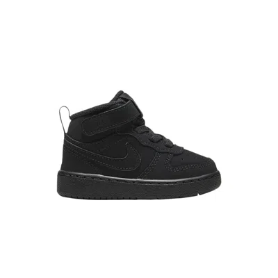 Pre-owned Nike Court Borough Mid 2 Td 'triple Black' | Infant Size 8
