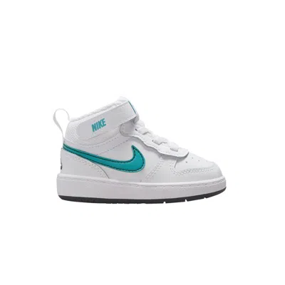Pre-owned Nike Court Borough Mid 2 Td 'white Aquamarine' | Infant Size 7