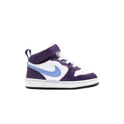 Pre-owned Nike Court Borough Mid 2 Td 'white Eggplant' | Purple | Infant Size 5
