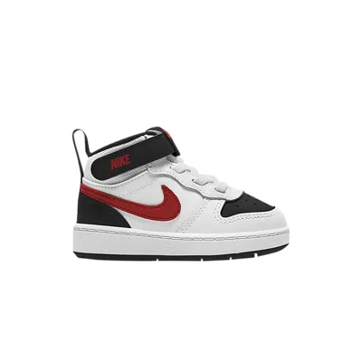 Pre-owned Nike Court Borough Mid 2 Td 'white University Red' | Infant Size 9