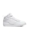 Nike Little Kids Court Borough Mid 2 Stay-put Closure Casual Sneakers From Finish Line In White