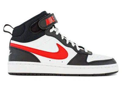 Pre-owned Nike Court Borough Mid 2 University Red Sneakers In White/black In Multi