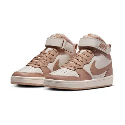 Nike Court Borough Mid Big Kid Unisex Sneakers In Nude