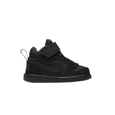 Pre-owned Nike Court Borough Mid Td 'triple Black' | Infant Size 3