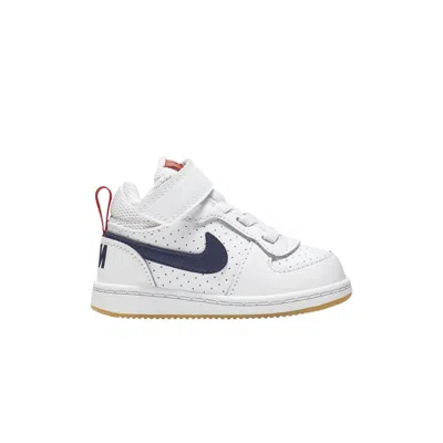 Pre-owned Nike Court Borough Mid Td 'white Obsidian Gum' | Infant Size 6