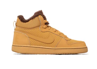 Pre-owned Nike Court Borough Mid Winter Haystack Sneakers In Wheat