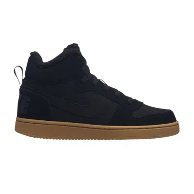 Pre-owned Nike Court Borought Mid Winter Gs 'black Gum' | Kid's Size 6.5