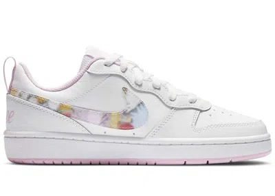 Pre-owned Nike Court Bourough Low 2 Se Floral Swoosh Sneakers In White