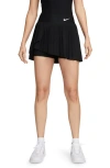 Nike Court Dri-fit Advantage Pleated Tennis Skirt In Black/white