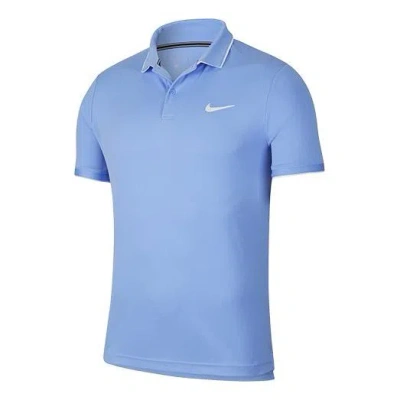 Nike Court Dri-fit Quick Dry Lapel Tennis Short Sleeve Polo Blue