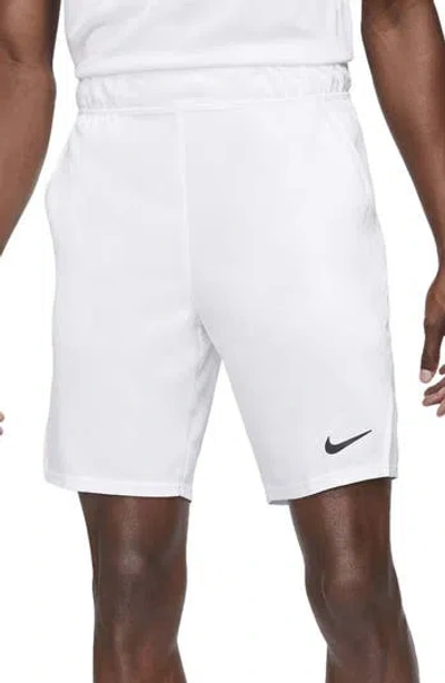 Nike Court Dri-fit Victory Athletic Shorts In White/black