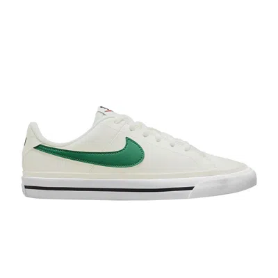 Pre-owned Nike Court Legacy Gs 'sail Green Noise' | Cream | Kid's Size 4 In White