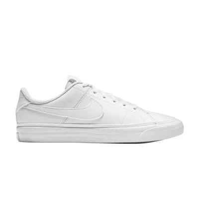 Pre-owned Nike Court Legacy Gs 'triple White' | Kid's Size 7
