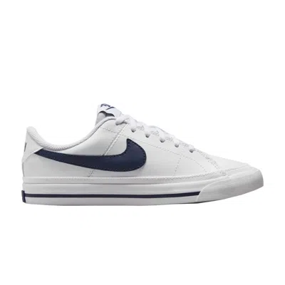 Pre-owned Nike Court Legacy Gs 'white Midnight Navy' | Kid's Size 6