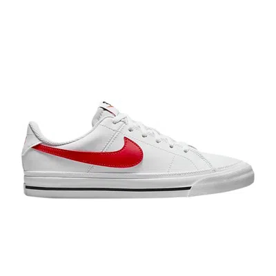 Pre-owned Nike Court Legacy Gs 'white University Red' | Kid's Size 3.5