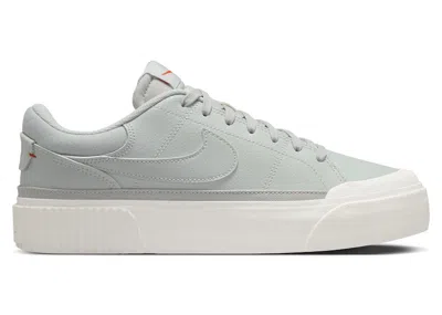 Pre-owned Nike Court Legacy Lift Feather (women's) Sneakers In Light Silver/sail/picante Red In Multi