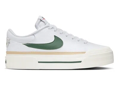 Pre-owned Nike Court Legacy Lift Fir (women's) Sneakers In White/sail/sesame