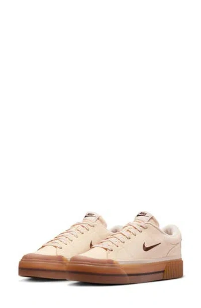 Nike Court Legacy Lift Platform Sneaker In Multi