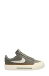 Nike Women's Court Legacy Lift Platform Casual Sneakers From Finish Line In Army/sail/flax