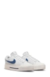 Nike Court Legacy Lift Platform Sneaker In White/blue/orewood