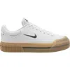 Nike Court Legacy Lift Platform Sneaker In White/green/yellow