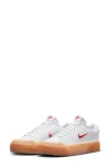 Nike Court Legacy Lift Platform Sneaker In White/yellow/sail