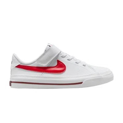 Pre-owned Nike Court Legacy Lift Ps 'white Team Red' | Kid's Size 3