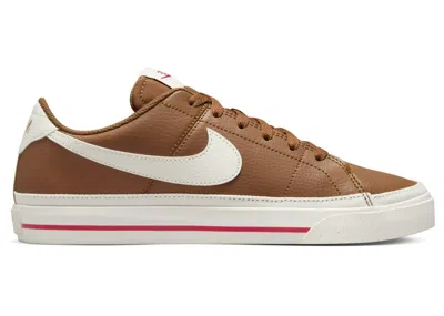 Pre-owned Nike Court Legacy Next Nature (women's) Sneakers In Light British Tan/fire Red/sail