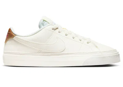 Pre-owned Nike Court Legacy Next Nature (women's) Sneakers In Phantom/metallic Red Bronze/fireberry