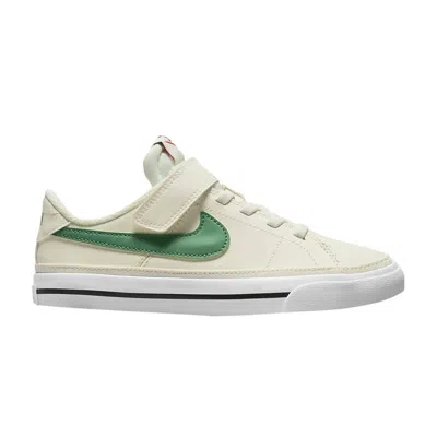 Pre-owned Nike Court Legacy Ps 'sail Green Noise' | Cream | Kid's Size 11 In White
