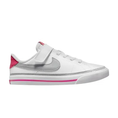 Pre-owned Nike Court Legacy Ps 'white Pink Prime Light Smoke Grey' | Kid's Size 13